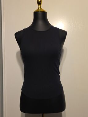 American Eagle Outfitters Black Fitted High-Neck Tank